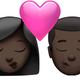 beijo: mulher, homem e pele escura