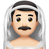 noivo com véu: pele clara