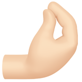 dedos comprimidos: pele clara