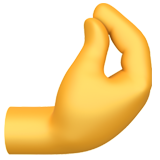 Gesto com as pontas dos dedos juntas