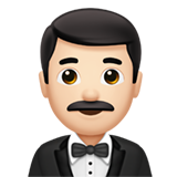 homem de smoking: pele clara