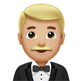 homem de smoking: pele morena clara