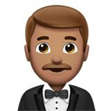 homem de smoking: pele morena