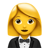Emoji de smoking feminino