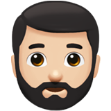 homem: pele clara e barbudo