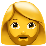 Emoji de mulher barbada