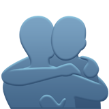 Emoji de pessoas se abraçando