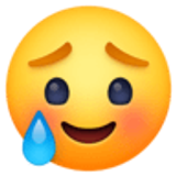 Rosto sorridente com lágrima - Facebook