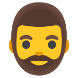 Homem: barbudo - Noto Color Emoji