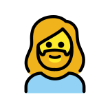 Mulher: barba - OpenMoji