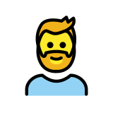 Homem: barbudo - OpenMoji