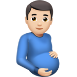 homem grávido: pele clara