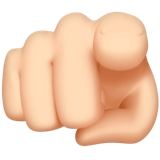 indicador apontando para o visualizador: pele clara