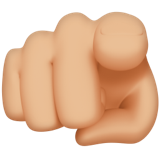 indicador apontando para o visualizador: pele morena clara