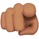 indicador apontando para o visualizador: pele morena