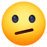 Rosto com boca diagonal - Facebook