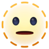 Rosto com linha pontilhada - Facebook