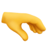 Mão com a palma para baixo - Facebook