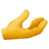 Mão com a palma para cima - Facebook