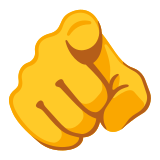 Indicador apontando para o visualizador - Noto Color Emoji