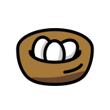 Ninho com ovos - OpenMoji