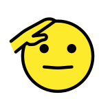 Rosto saudando - OpenMoji