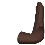 mão empurrando para a direita: pele escura