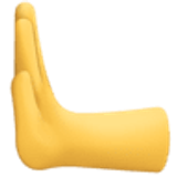 Mão empurrando para a esquerda - Facebook