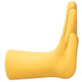 Mão empurrando para a direita - Facebook