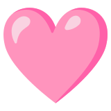 Coração rosa - Noto Color Emoji
