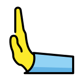 Mão empurrando para a esquerda - OpenMoji