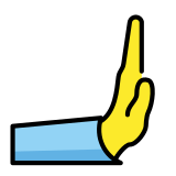 Mão empurrando para a direita - OpenMoji