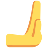 Mão empurrando para a direita - Twitter / X