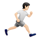 pessoa correndo: pele clara e de frente para a direita