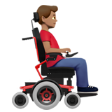 homem em cadeira de rodas motorizada: pele morena e de frente para a direita