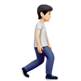 pessoa andando: pele clara e de frente para a direita