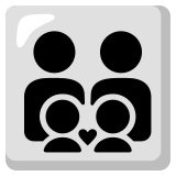 Família: adulto, adulto, criança, criança - Noto Color Emoji