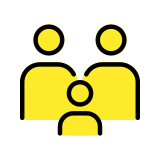 Família: adulto, adulto, criança - OpenMoji