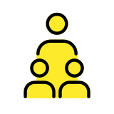 Família: adulto, criança, criança - OpenMoji