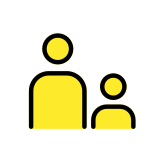 Família: adulto, criança - OpenMoji