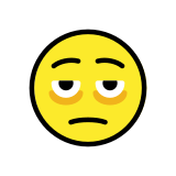 Rosto com olheiras - OpenMoji