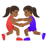 mulheres lutando: pele morena escura