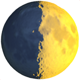 Emoji da lua quarto crescente