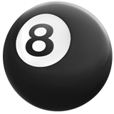 Emoji bola de bilhar 8