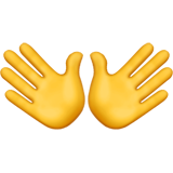 Emoji mãos abertas