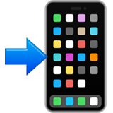 Emoji telefone celular com seta