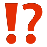 exclamação com interrogação