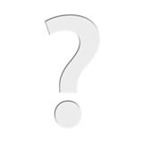 Ponto de interrogação branco