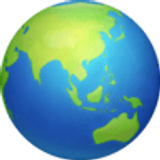 Globo mostrando Ásia e Oceania - Facebook