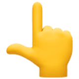 Dorso da mão com indicador apontando para cima - Facebook
